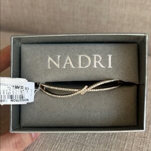 Nadri Gold-Tone Intertwined Pave Bracelet
